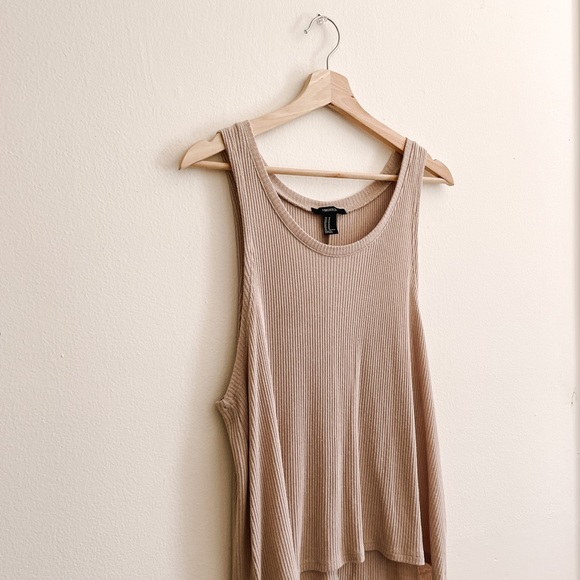 Forever21 Ribbed Taupe Scoopy Tank - Picture 3 of 4